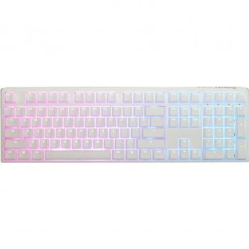 Ducky One 3 RGB Teclado Mecánico Gaming USB QWERTY Inglés de EE. UU. Blanco con Retroiluminación LED RGB y Switches MX-Brown