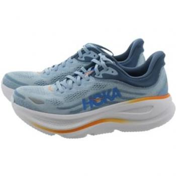 HOKA Men's Bondi 9 Road Running Shoes - Drizzle/Downpour, Size 11