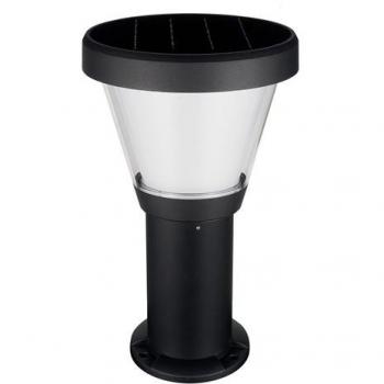 Baliza Solar LED ERGO 4,5W 435-445Lm 3000-4000K DOPO 1044B-L4105K-02 Negro IP65 SMD CRI80 90° Crepuscular