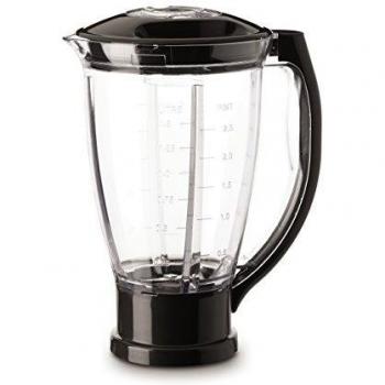 Moulinex XF634BB1 - Vaso para batidora, 1.5 L, plástico, negro/transparente