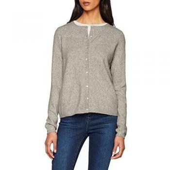Vero Moda Vmdoffy LS Short Button Cardigan Noos Chaqueta Punto, Gris