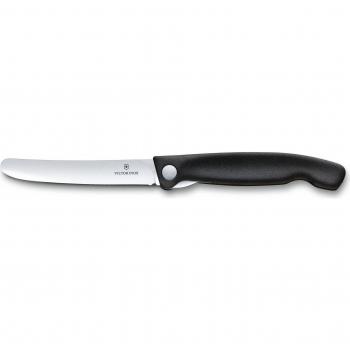 VICTORINOX Swiss Classic Foldable Serrated Tomato Knife Black