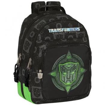 Mochila Doble con Adaptador para Carro Transformers 32x42x15 cm - Safta