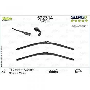 Limpiaparabrisas VALEO Silencio AquaBlade 572314, Longitud 750+730mm, Delantero, 2 Piezas