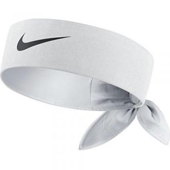 Nike Tennis Headband - Banda elástica de cabeza unisex, color blanco / negro, talla MISC