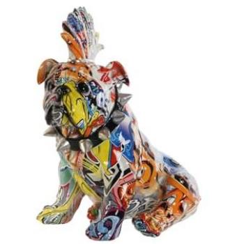 Figura Decorativa Multicolor Perro Home ESPRIT 17 x 25 x 27 cm