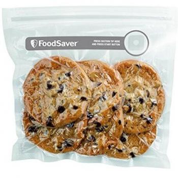 FoodSaver bolsas de envasado al vacío reutilizables con cierre hermético | Para dispositivos de envasado al vacío de alimentos FoodSaver | Sin BPA | 26 bolsas con cierre hermético