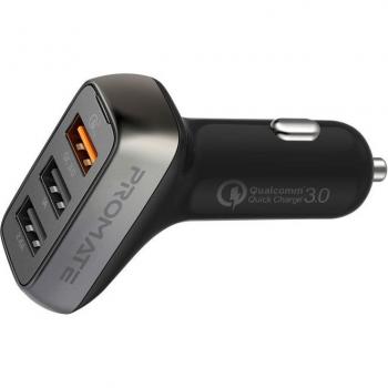 Cargador de Coche Promate Scud-35 3xUSB QC 3.0 30W 5V 3.4A