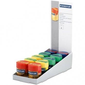 Staedtler 511 006 - Afilalápices con depósito transparente de colores variados. Caja con 10 unidades.