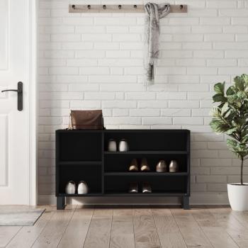 Zapatero negro 102x36x60 cm madera multicapa