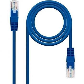 NANOCABLE 10.20.0400-L25-BL - Cable de Red Latiguillo RJ45 Cat.6 UTP AWG24, Color Azul, 25 cm