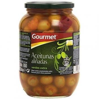 Gourmet - Aceitunas aliñadas - Verdes extra - 500 g