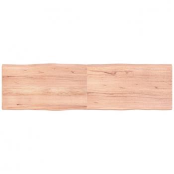 vidaXL Light Brown Treated Solid Wood Live Edge Table Top - 180x50x(2-4) cm