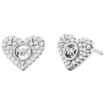 Pendientes Michael Kors PREMIUM Mujer - MICHAEL KORS PREMIUM COLLECTION Mod. HEART STUD, diseño elegante en forma de corazón, fabricados en acero inoxidable con acabado dorado, cierre tipo presión, ideales para ocasiones especiales y uso diario