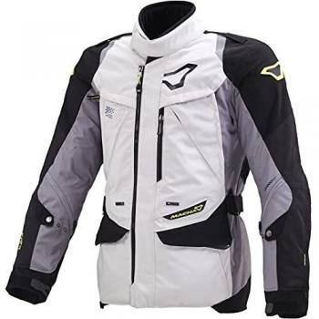 Macna EQUATOR CHAQUETA MOTORISTA GRIS CLARO GRIS OSCURO NEGRO XL