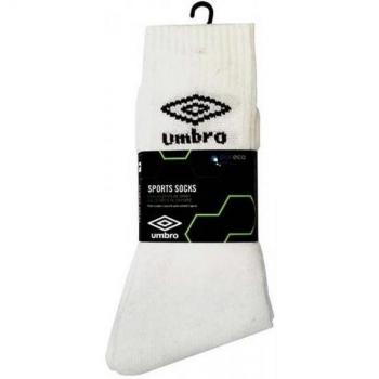 UMBRO 64009U-002 Pack de 3 Calcetines, Hombre, Blanco, L