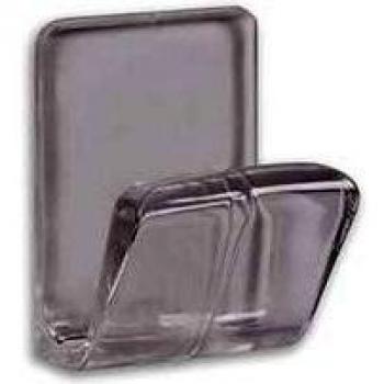 Blister 2 perchas adhesiva transparente
