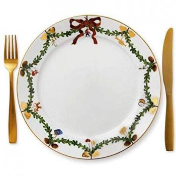 Royal Copenhagen 1017457 Star Fluted/Xmas llano, 27 cm, porcelana, multicolor