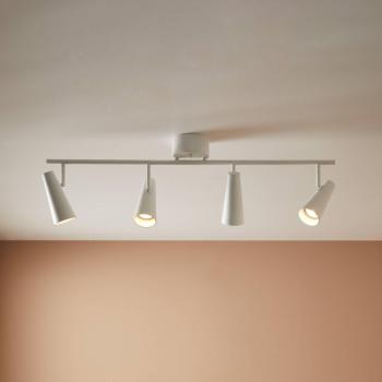 Foco de techo Crest Metal blanco 4 bombillas 24cm