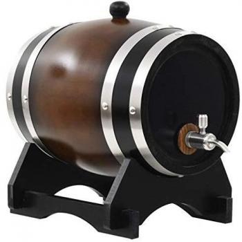 vidaXL Madera Maciza Pino Barril de Vino con Grifo 6 L Dispensador Almacenar