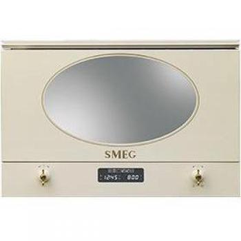 SMEG MP822PO Microondas Integrable con Grill, 23L, 850W, Color Crema, 60cm