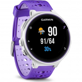 Garmin Forerunner 230 - Reloj de carreja con GPS y funciones de conexion, unisex, color morado y blanco, talla regular