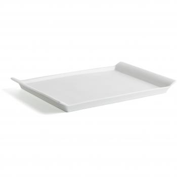 Quid Gastro Fresh Fuente de 36 cm Plancha, Porcelana, Blanco, 36.5x25.5x3.2 cm