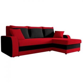 Sofá rinconero Comfivo 135, Mikrofibra, función de descanso, caja de ropa de cama, 238x147x80cm