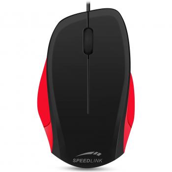 Ratón Óptico USB Speedlink Ledgy 900DPI para Mano Derecha, Color Negro y Rojo