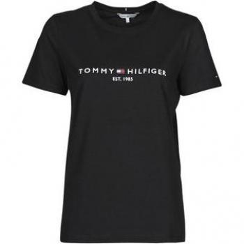 Tommy Hilfiger Women's Heritage Regular Fit Black T-Shirt with Logo