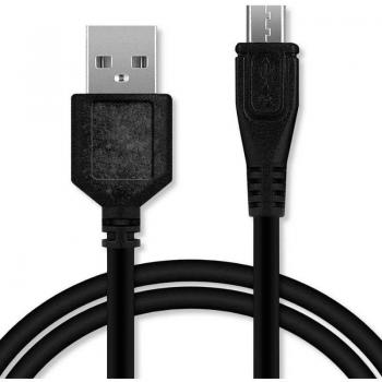 Cable USB Tipo A a Micro USB B 2.0 Macho a Macho Negro 70cm para Carga, Transferencia y Sincronización de Datos