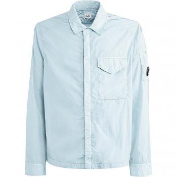 C.P. Company Men's Chrome R Overshirt in Light Blue - Size Medium