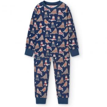 Pijama de niño Boboli de algodón con manga larga estampado interlock