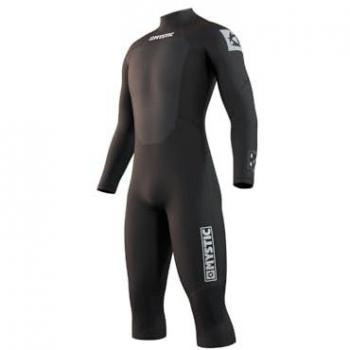 Mystic Brand Longarm Shortleg 3/2Mm Bzip Flatlock Wetsuit - Black, 2021, L