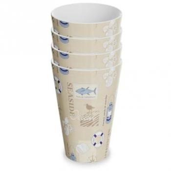 Set de Vasos Seaside Polietileno RPET 4 Piezas