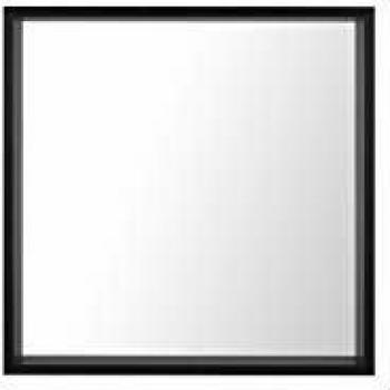 Espejo de pared cuadrado 50 x 50 cm con marco sintético negro estilo minimalista Brignoles