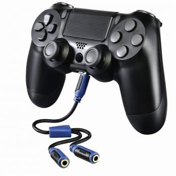 Hama Super Soft PS4 Audio Adapter - 3.5mm Dual Jack (Male to Male)