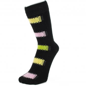Negro con la corrección del estilo de diseño de los calcetines del tobillo