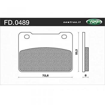 3804891 –  – Pastilla de freno NEWFREN fd0489 Be Orgánica Sym Maxsym 600i