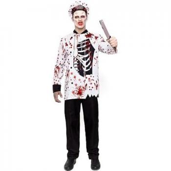 Disfraz de Cocinero Zombie para hombre Talla S