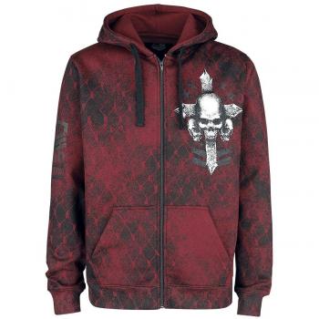 Rock Rebel by EMP Mask of Sanity Sudadera Capucha con Cremallera Burdeos L
