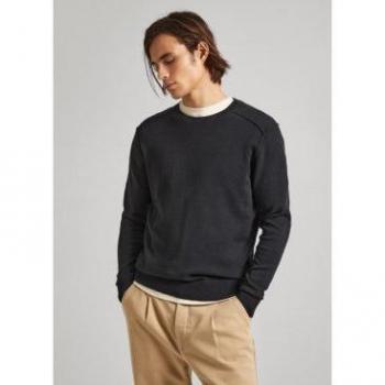 Jersey de hombre Pepe Jeans Moe en color negro con cuello redondo