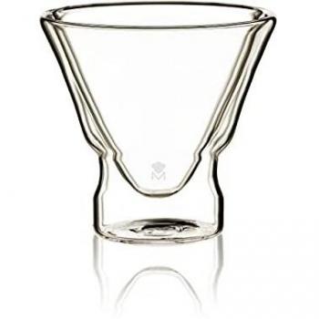 Masterpro Mixology -Juego de 2 Piezas Copa Cóctel 230 ml, Borosilicato, Doble pared, Transparencia, Desde -20º hasta 200º