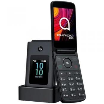 Teléfono Móvil TCL One Touch 4043D Dual SIM 4G para Personas Mayores con Pantalla Principal de 3.2, Secundaria de 1.77, Bluetooth 5.0, Cámara de 2MP