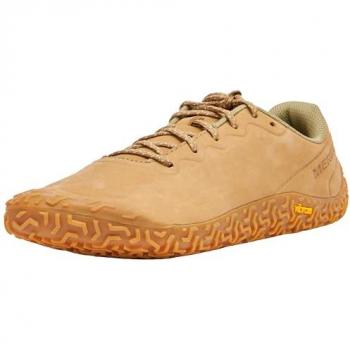 Zapatillas Merrell Vapor Glove 6 Leather beige claro para hombre, modelo de trail running, talla 45 EU, color coyote