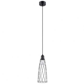 Lámpara colgante Sollux Suba 1 negra - Lámpara con 1 fuente de luz E27 - Bombillas no incluidas - Lámpara de salón minimalista - Lámpara para dormitorio - Dimensiones: