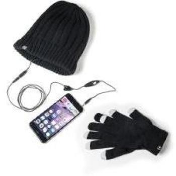Celly WINTERKITBK - Kit de guantes y sombrero, color negro