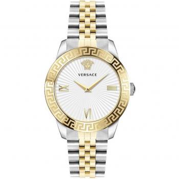 Versace Signature Women's Watch Silver Gold Stainless Steel White Dial Multicolor ONE Size