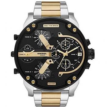 Diesel Men's Mr. Daddy 2.0 Chronograph, Tri-Tone Stainless Steel Watch, DZ7459