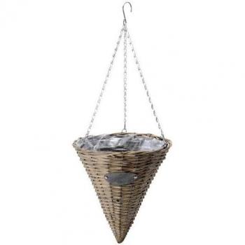 HKT cesta de mimbre con cadena en un juego de 2 unidades Natural